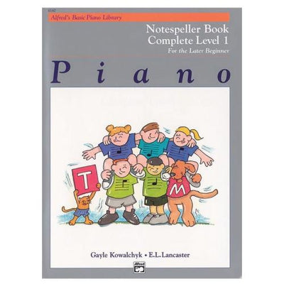 Alfred's Basic Piano Notespeller Book Complete Level 1 For The Late Beginner