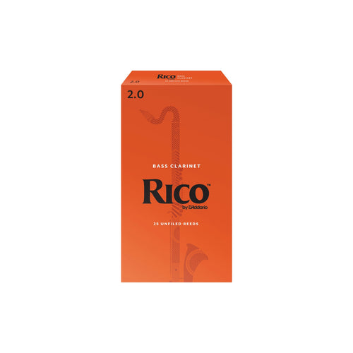 Rico Bass Clarinet Reeds - 2.0 - Box of 25