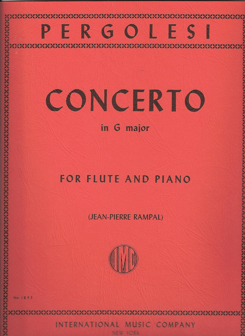 Pergolesi Concerto in G Major Flute & Piano